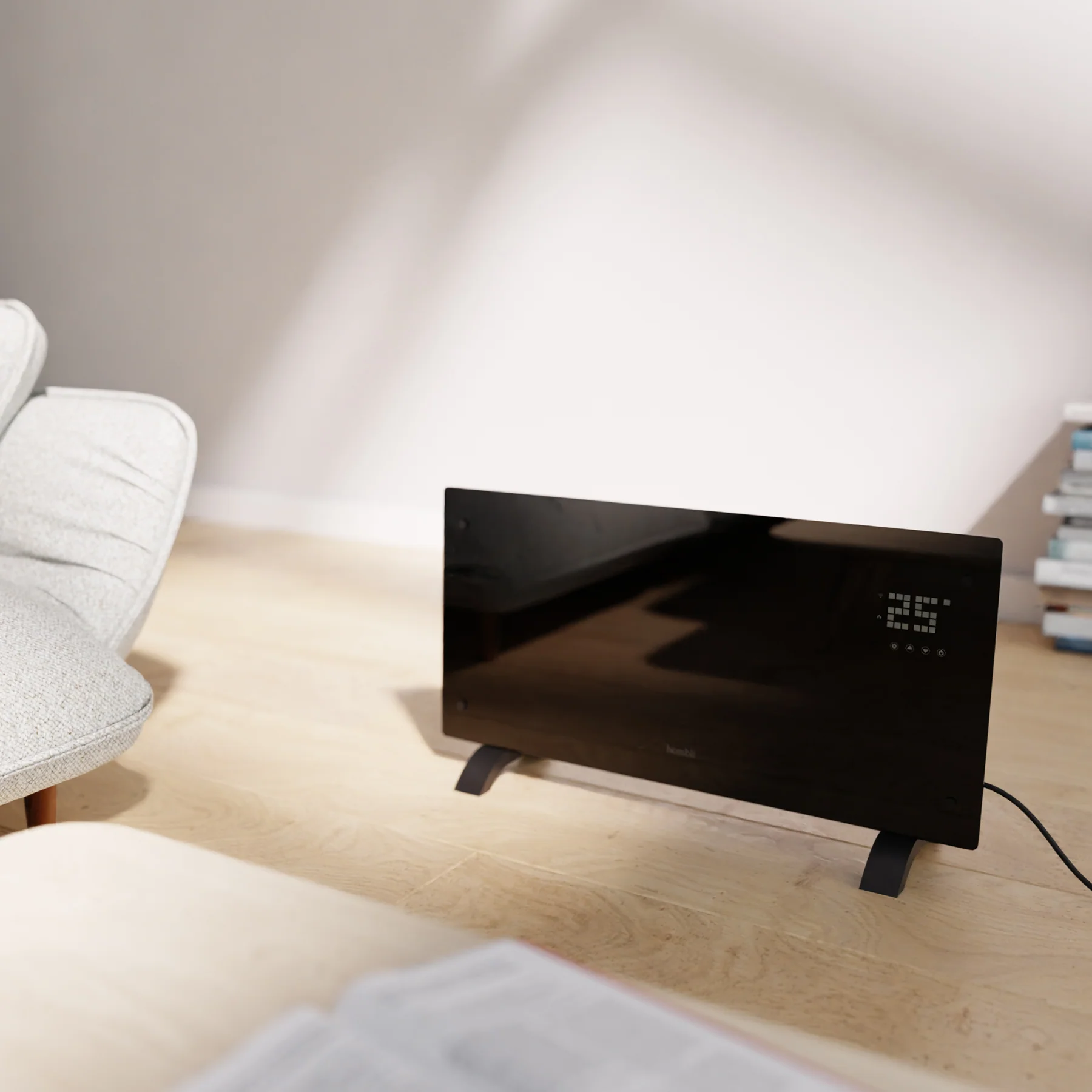 Hombli Smart Convection Heater - 2000W Black Glass - Image 6