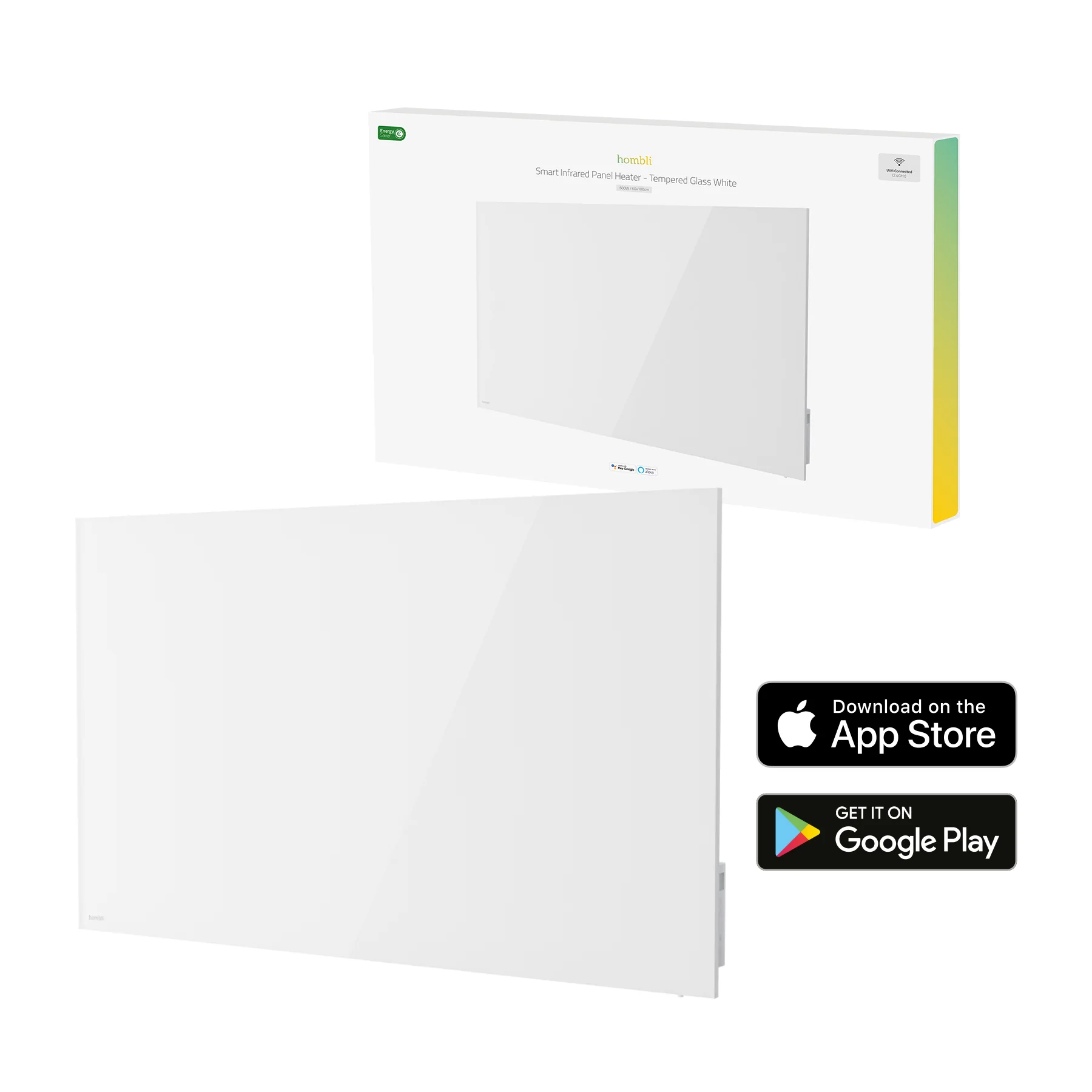 Hombli Smart Infrared Heatpanel 600w - White Glass - Image 12