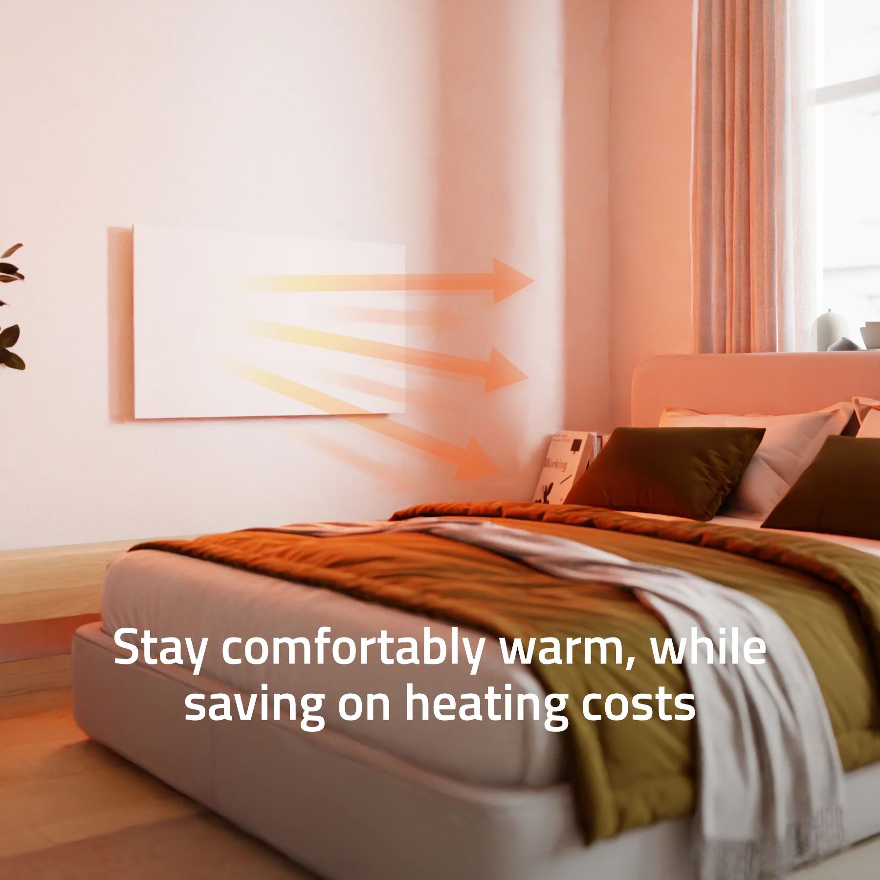Hombli Smart Infrared Heatpanel 600w - White Glass - Image 2