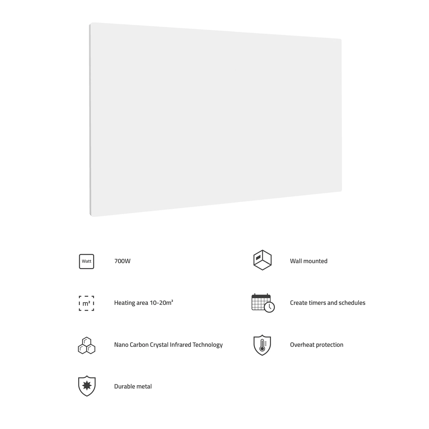 Hombli Smart Infrared Heatpanel 700w - Metal - Image 6