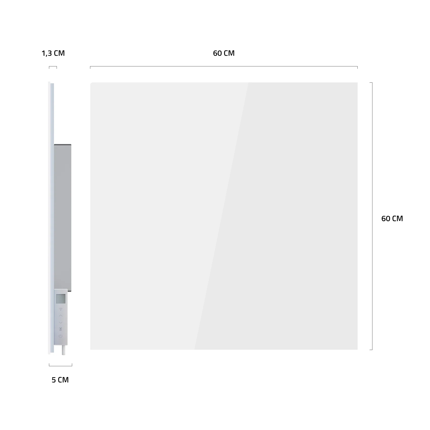 Hombli Smart Infrared Panel Heater - 400W White Glass - Image 9