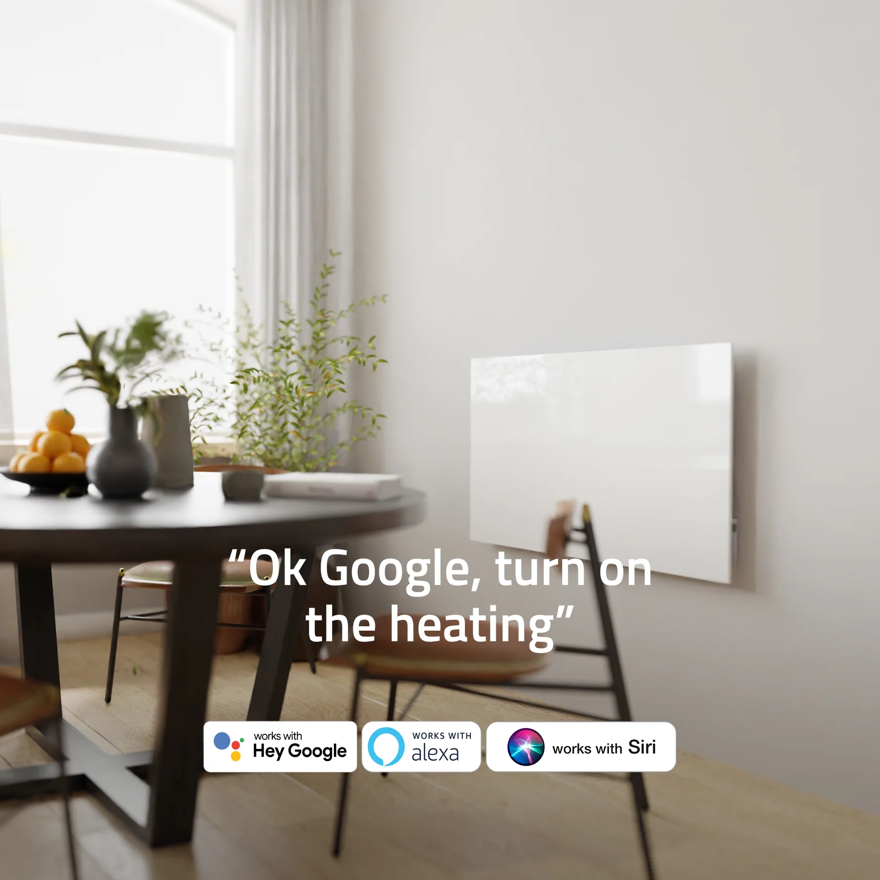 Hombli Smart Infrared Panel Heater - 600W White Glass - Image 8